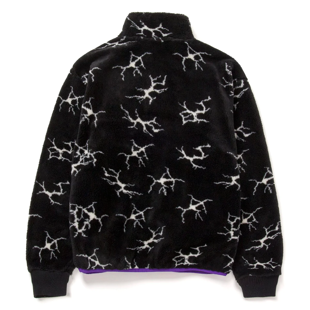 HUF QUAKE SHERPA 1/4 ZIP BLACK PILE