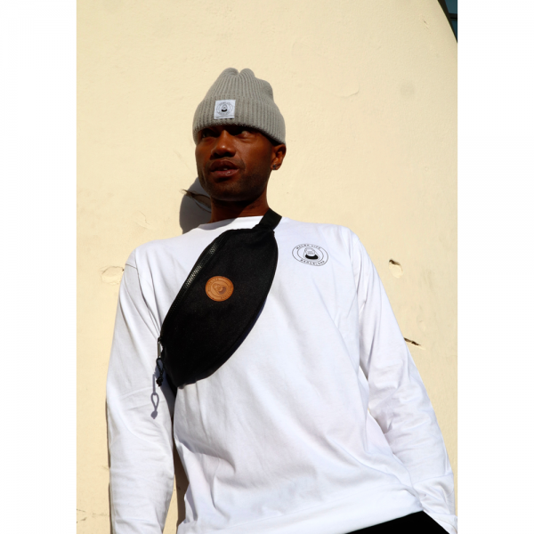 MACBA OG LOGO FANNY PACK BLACK MARSUPIO