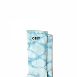 OBEY TIE DYE TURQUOISE MULTI CALZINI