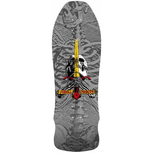 POWELL PERALTA S&S GEEGAH SILVER  9.75" TAVOLA SKATEBOARD