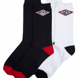 INDEPENDENT SUMMIT SOCKS (2 PZ) WHITE/BLACK CALZINI