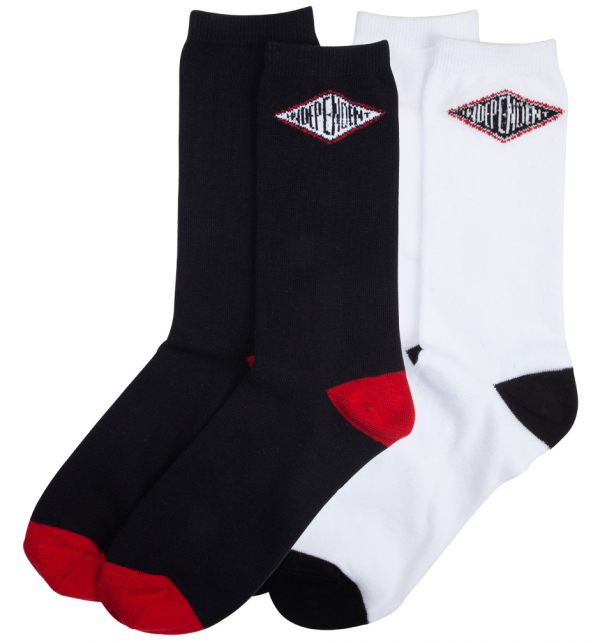 INDEPENDENT SUMMIT SOCKS (2 PZ) WHITE/BLACK CALZINI