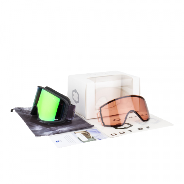OUT OF SHIFT TEMPESTA GREEN MCI MASCHERA SNOWBOARD