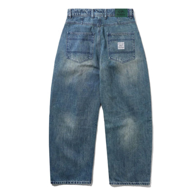 BUTTER GOODS WIDE CUT DENIM JEANS FADED WORK BLUE