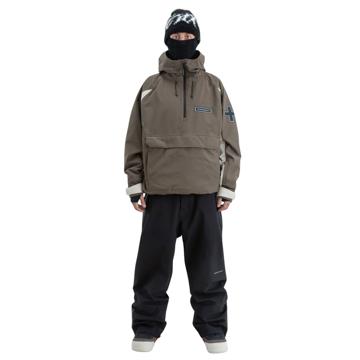 BEYOND MEDALS RETRO ANORAK 2L DARK BROWN