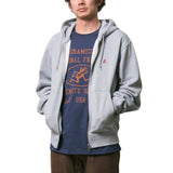 GRAMICCI ONE POINT ZIP HOODED SWEATSHIRT GREY HEATHER