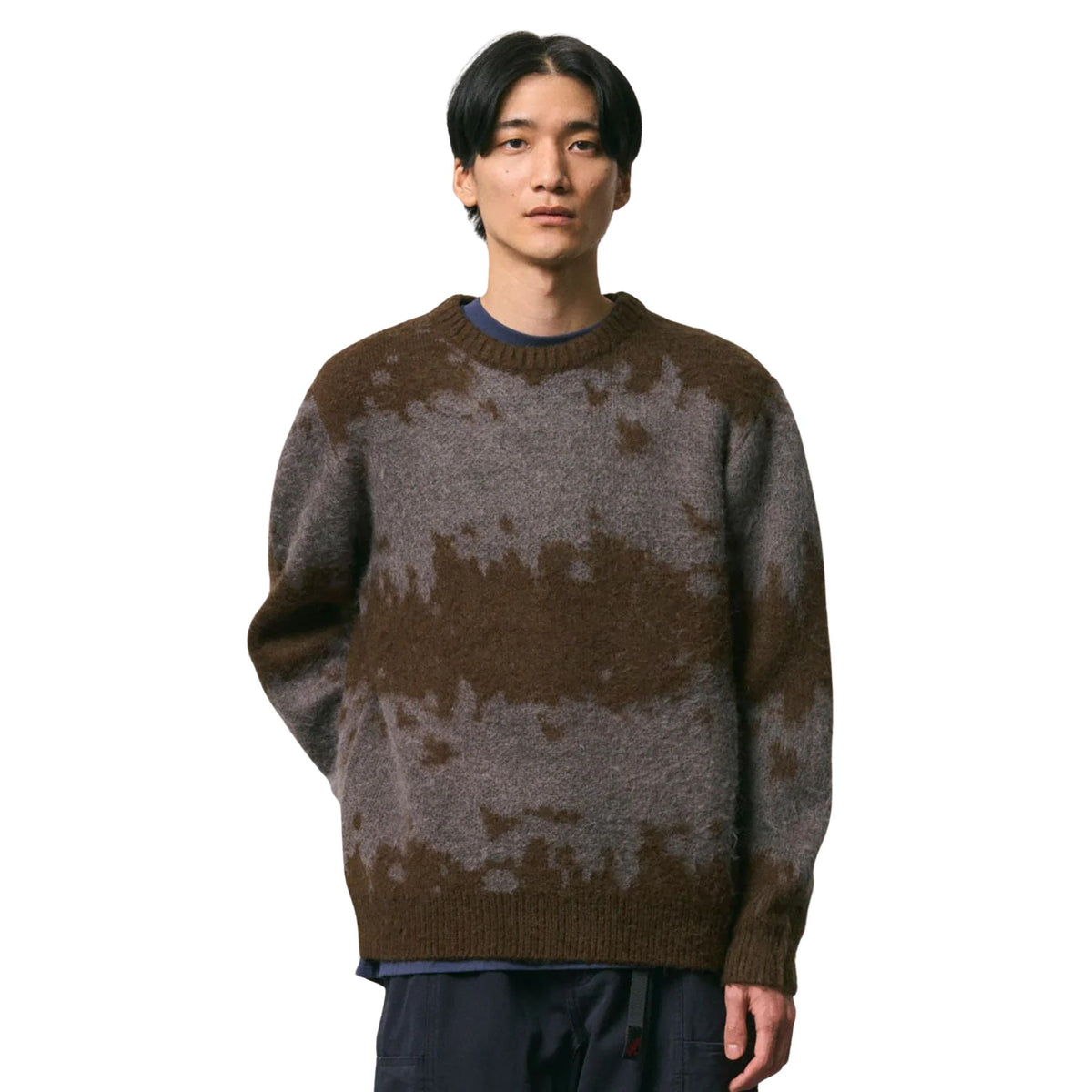 GRAMICCI MOHAIR SPLATTER SWEATER SLATE SPLATTER