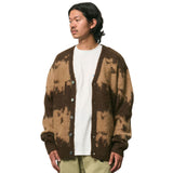 GRAMICCI MOHAIR SPLATTER CARDIGAN TAUPE SPLATTER