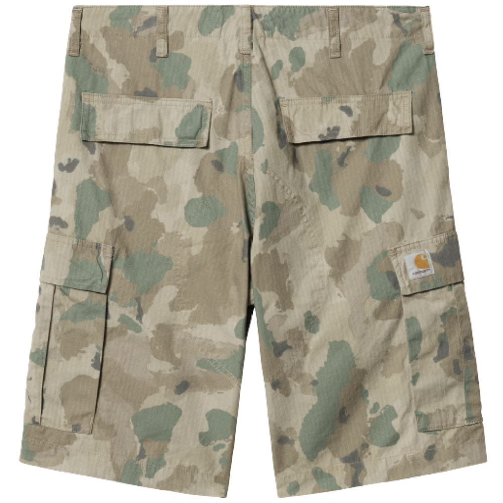 CARHARTT WIP REGULAR CARGO CAMO TYDE/THYME RINSED SHORTS