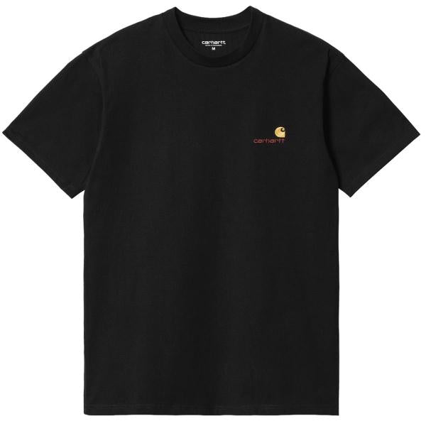 CARHARTT WIP S/S AMERICAN SCRIPT BLACK T-SHIRT