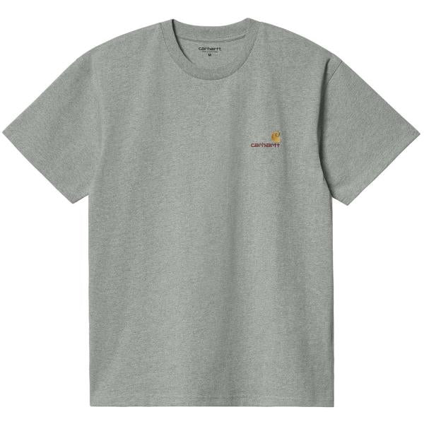 CARHARTT WIP S/S AMERICAN SCRIPT GREY HEATHER T-SHIRT