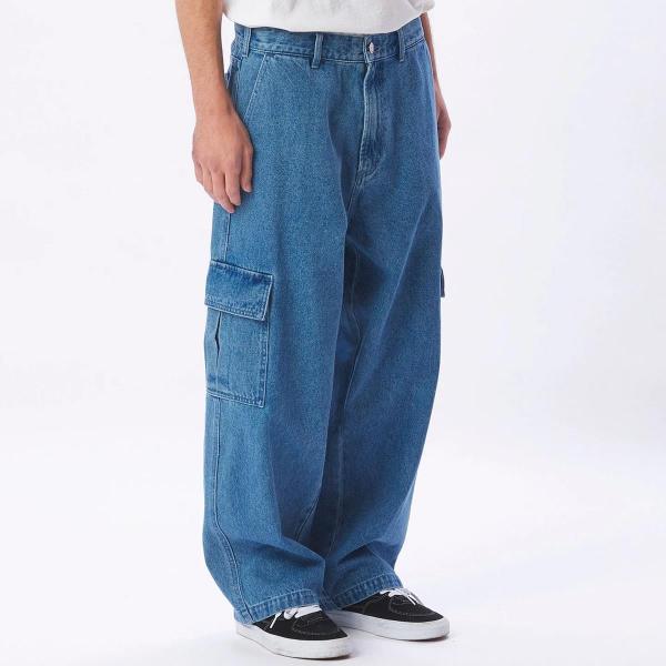 OBEY BIG WIG CARGO DENIM LIGHT INDIGO PANTALONI