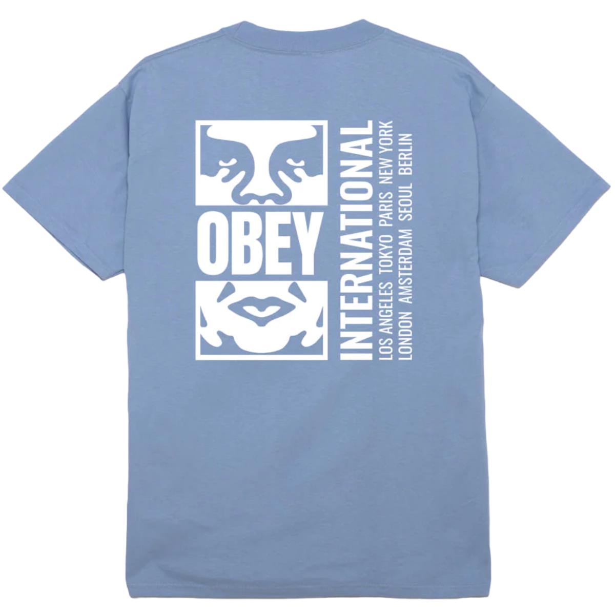 OBEY ICON SPLIT DIGITAL VIOLET T-SHIRT