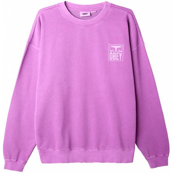 OBEY PIGMENT EYES ICON EXTRA HEAVY CREW DEWBERRY FELPA ESTIVA