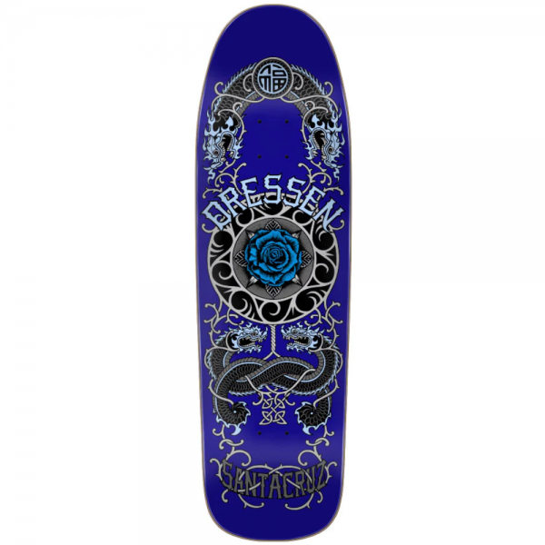 SANTA CRUZ DRESSEN ROSE CREW ONE SHAPED 9.31" TAVOLA SKATEBOARD