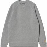 CARHARTT WIP CHASE SWEATER GREY HEATHER/GOLD MAGLIONE