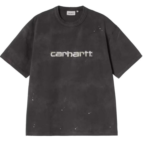 CARHARTT WIP S/S PAINTER BLACK T-SHIRT (DESTROY WASH SPLATTER)