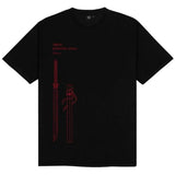 DOLLY NOIRE MIYAMOTO MUSASHI OUTLINE TEE BLACK T-SHIRT