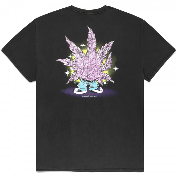 HUF x 420 CRYSTAL BUDDY WASHED BLACK T-SHIRT