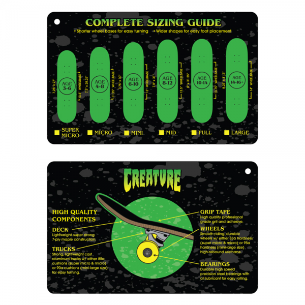 CREATURE LOGO FULL SK8 8" x 31.25" SKATEBOARD