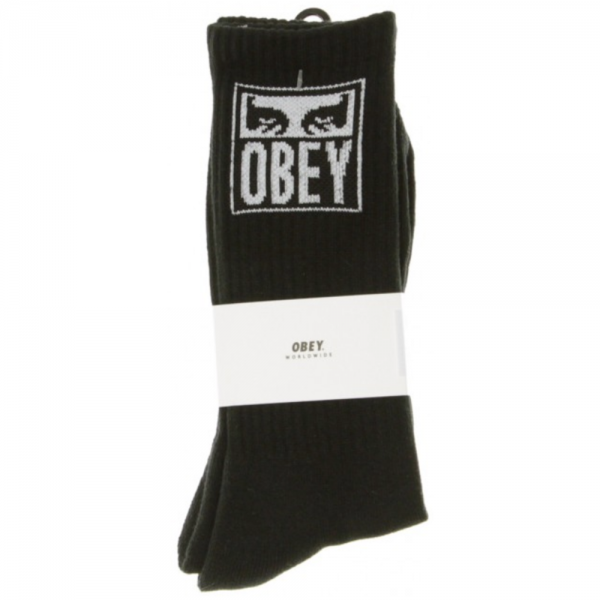 OBEY EYES ICON SOCKS BLACK