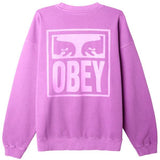 OBEY PIGMENT EYES ICON EXTRA HEAVY CREW DEWBERRY FELPA ESTIVA