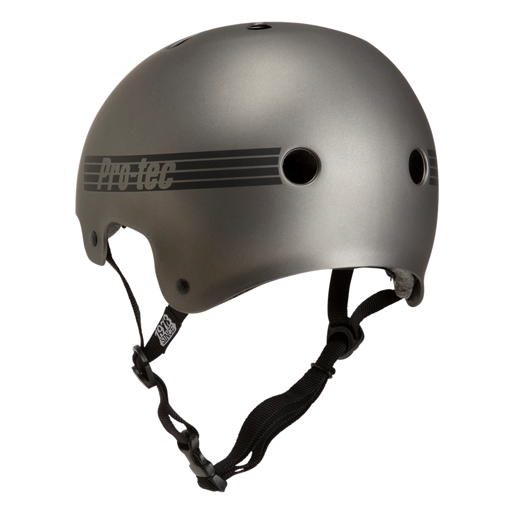 PRO TEC OLD SCHOOL CERT MATTE METALLIC GUNMETAL CASCO