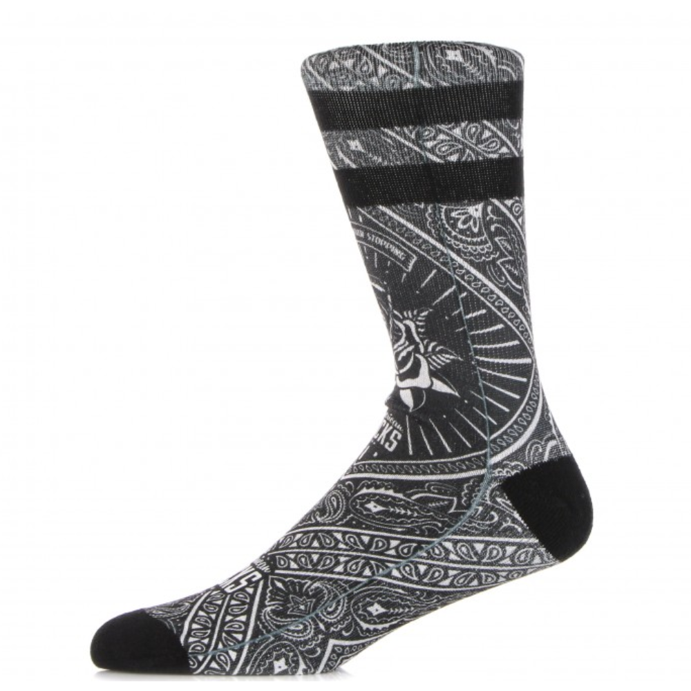 AMERICAN SOCKS BANDANA BLACK CALZINI