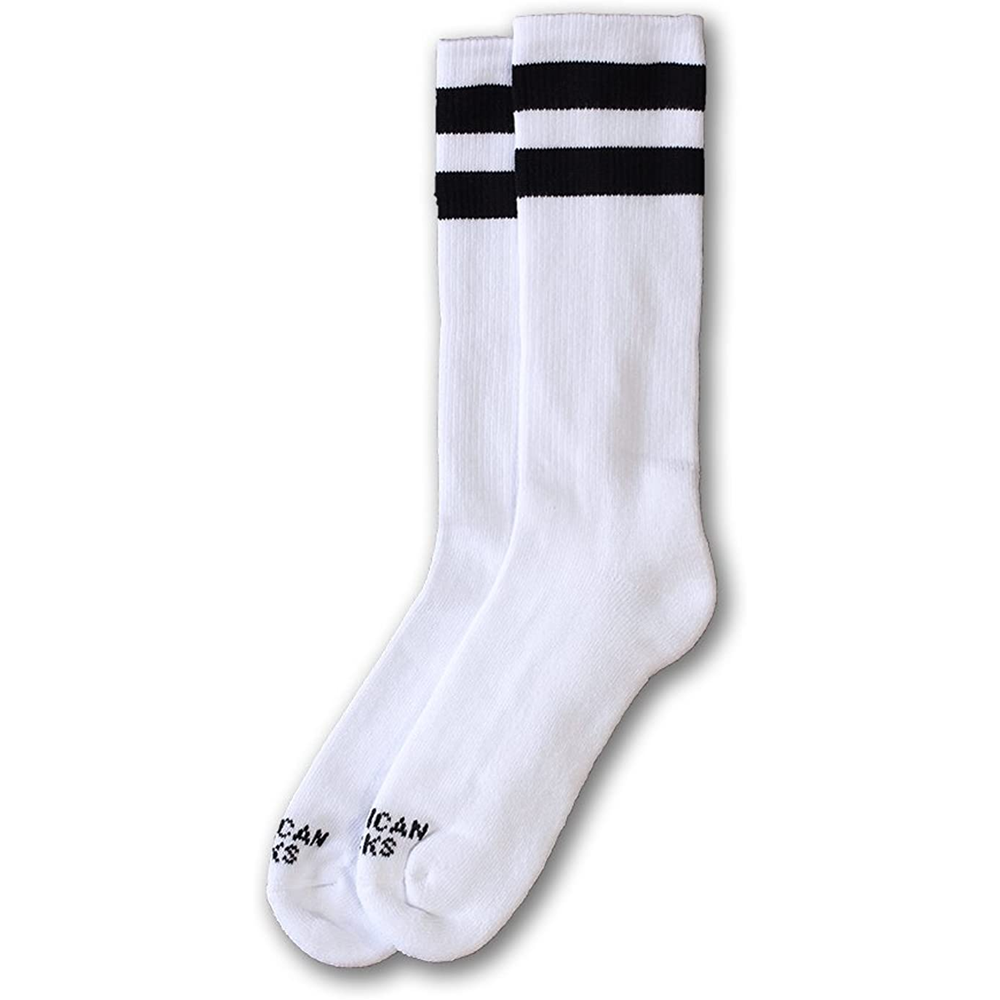 AMERICAN SOCKS OLD SCHOOL WHITE/BLACK CALZINI