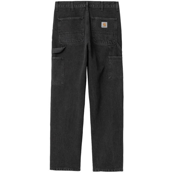 CARHARTT WIP DOUBLE KNEE BLACK PANT (STONE WASHED)