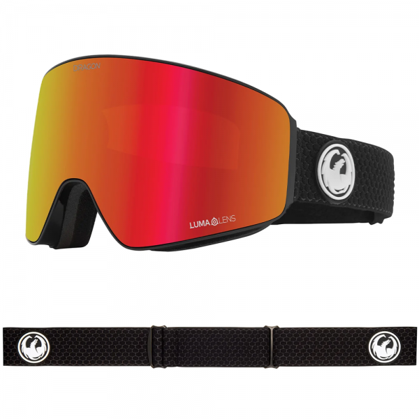 DRAGON PXV SPLIT RED ION + LIGHT ROSE MASCHERA SNOWBOARD