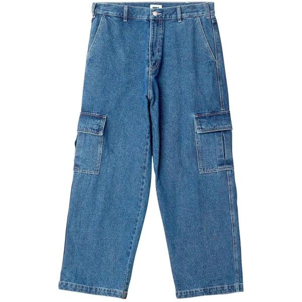 OBEY BIG WIG CARGO DENIM LIGHT INDIGO PANTALONI