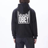 OBEY EYES ICON ZIP PREMIUM BLACK FELPA