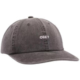 OBEY BOLD 6 PANEL PIGMENT BLACK CAPPELLO