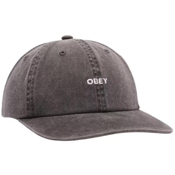 OBEY BOLD 6 PANEL PIGMENT BLACK CAPPELLO