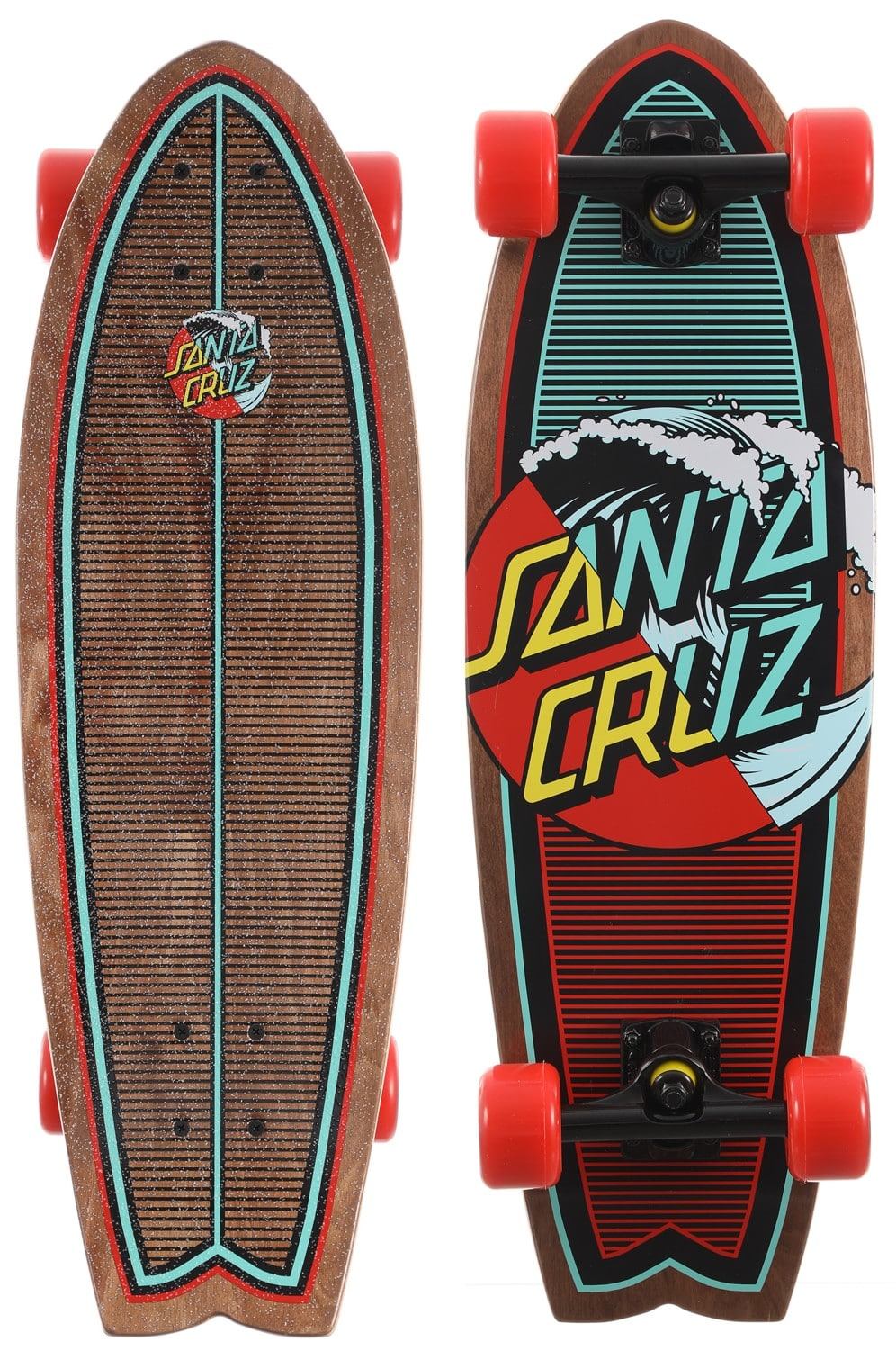 SANTA CRUZ CLASSIC WAVE SPLICE SHARK SKATEBOARD