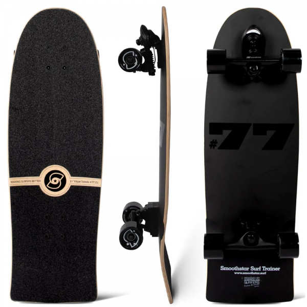 SMOOTHSTAR THD TOLEDO (SMALL) 31" BLACK SURFSKATE