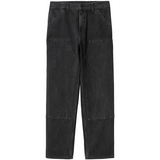 CARHARTT WIP DOUBLE KNEE BLACK PANT (STONE WASHED)