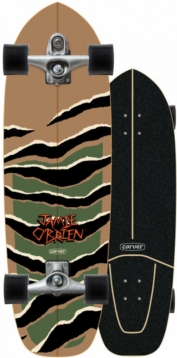 CARVER CAMO TIGER C7 10.125" x 33.5" SURFSKATE Jaime O'Brein Pro Model