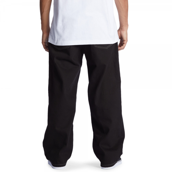 DC SHOES WORKER BAGGY DENIM PANT RAW BLACK