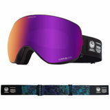 DRAGON X2S BLACK PEARL/PURPLE ION + AMBER MASCHERA SNOWBOARD