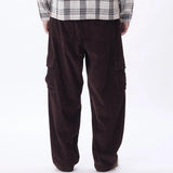 OBEY BIGWIG BAGGY CORDUROY CARGO JAVA BROWN PANTALONI