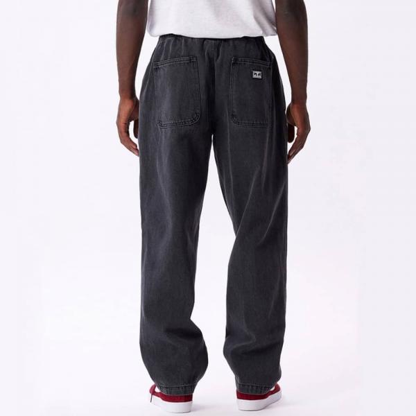 OBEY EASY DENIM FADED BLACK PANTALONI