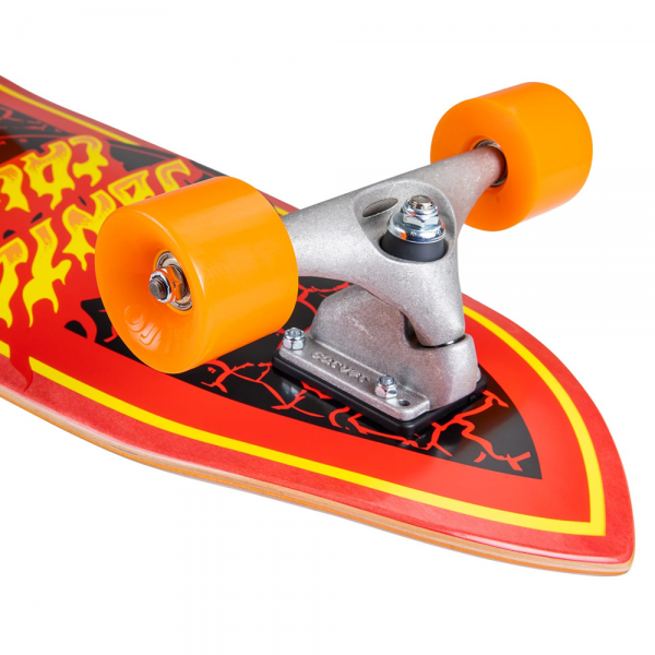 SANTA CRUZ x CARVER FLAME DOT SHARK 31.52" SURFSKATE