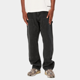 CARHARTT WIP DOUBLE KNEE BLACK PANT (STONE WASHED)