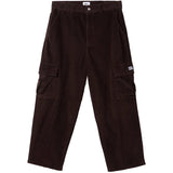 OBEY BIGWIG BAGGY CORDUROY CARGO JAVA BROWN PANTALONI