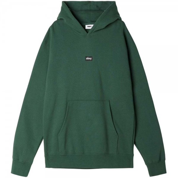 OBEY LOWER CASE MINI BOX HOOD SPECIALTY DARK CEDAR FELPA