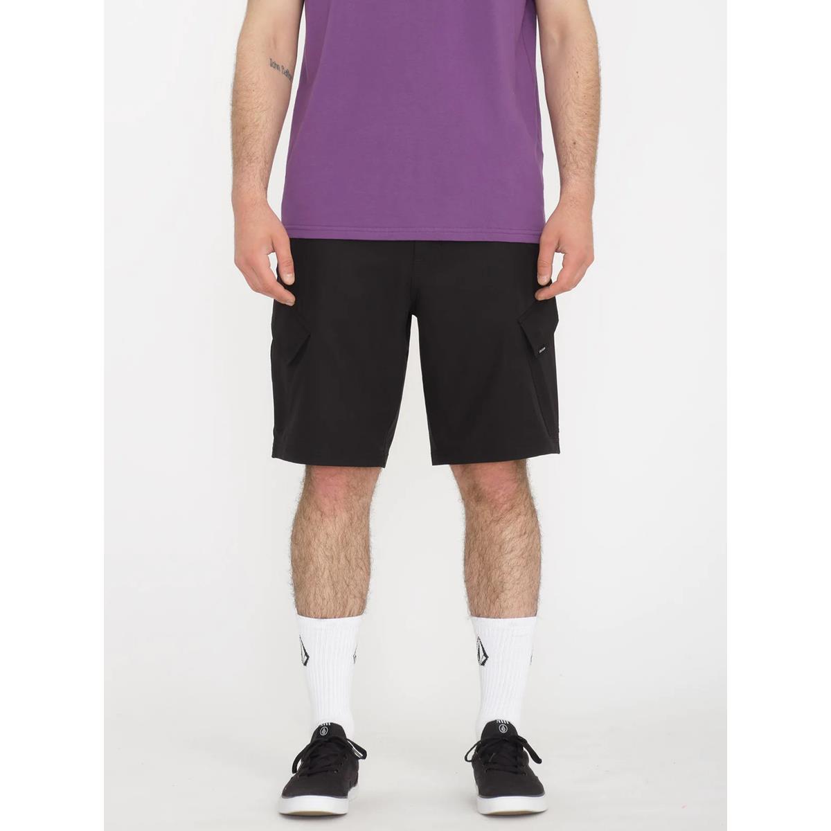 VOLCOM COUNTRY DAYS HYBRID 20" BLACK SHORTS