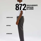 DICKIES 872 SLIM WORK KHAKI PANTALONI