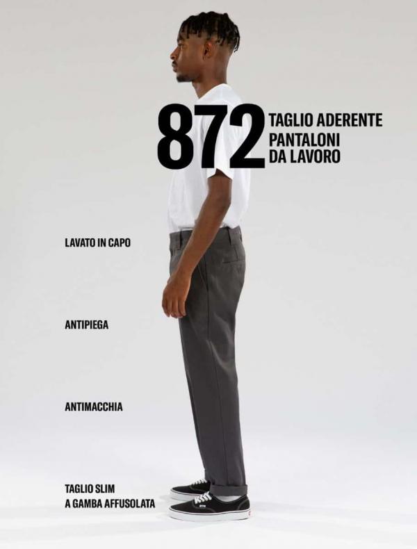 DICKIES 872 SLIM WORK KHAKI PANTALONI